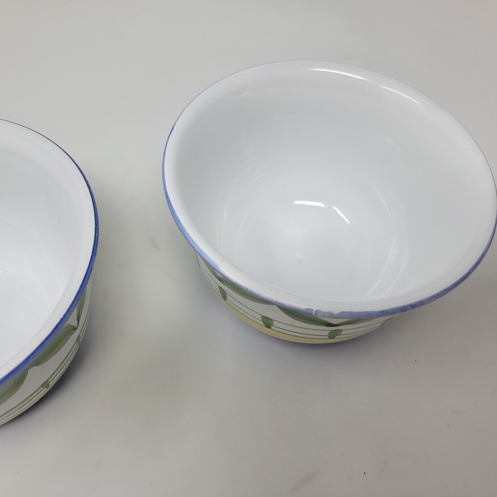 Pair of Williams Sonoma bowls Marisol Italy 4"h x 5.5"w. all purpose cereal soup - Picture 9 of 12